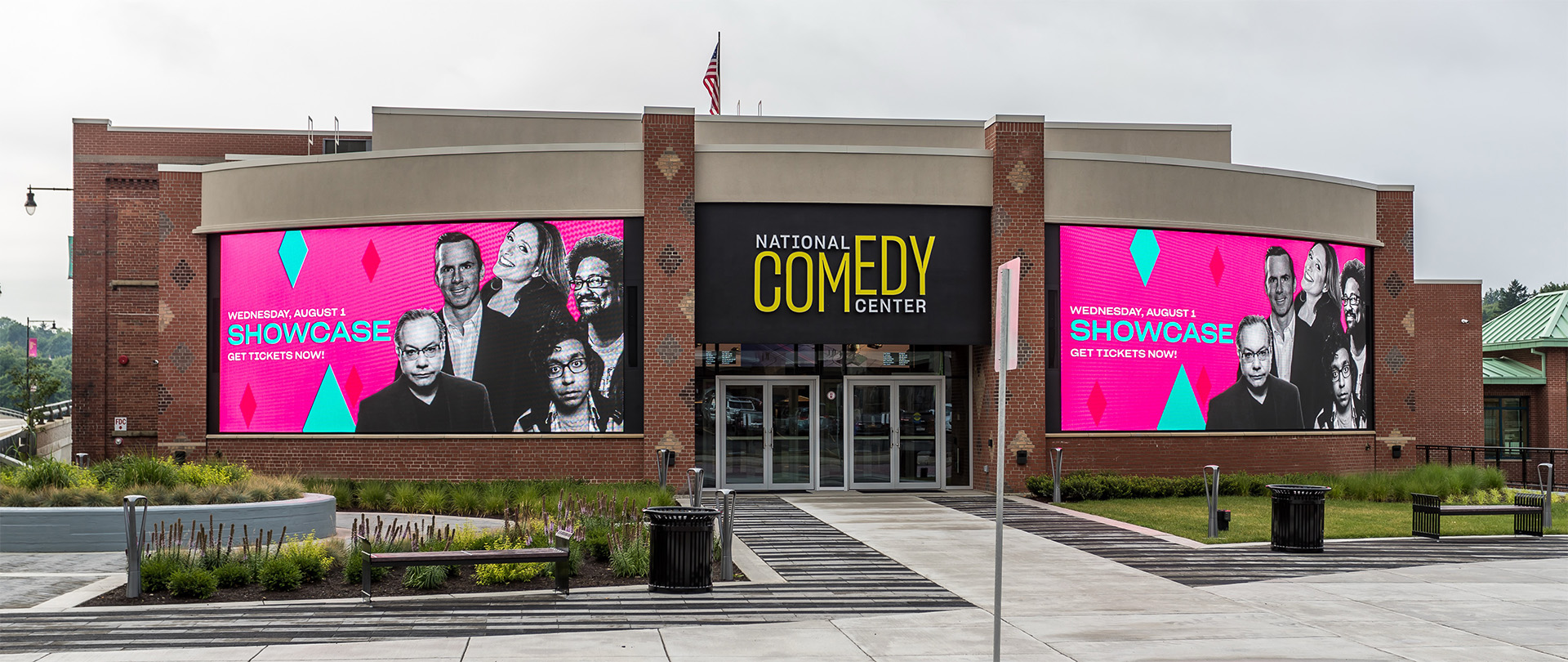 Hope's Windows provided custom steel windows and doors for the National Comedy Center, located in Jamestown, NY