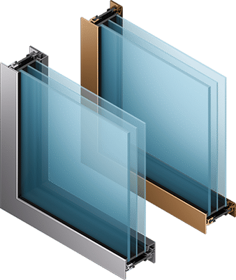 Cross section of Evo300™ Series profile in steel and solid bronze