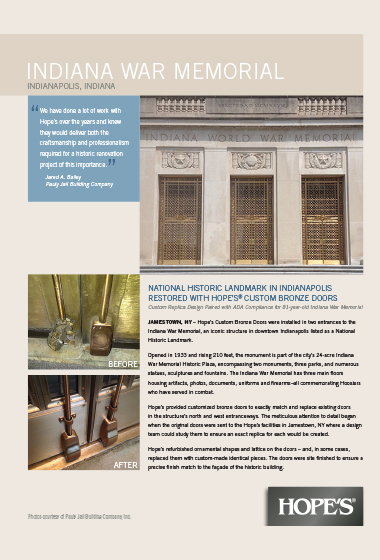 HOPES Press Indiana War Memorial thumbnail