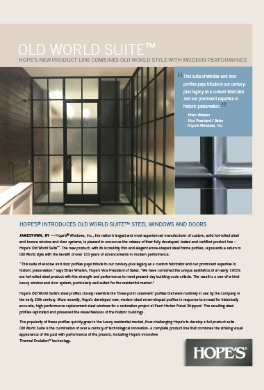 HOPES Press Old World Suite thumbnail