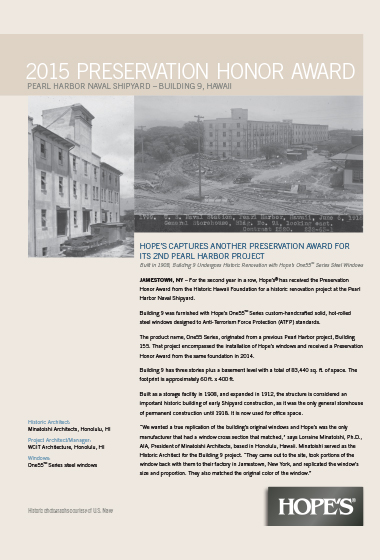 HOPES Press Preservation Honor Award 2015 thumbnail