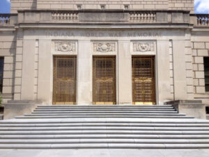 Indiana War Memorial building featuring Hopes custom historic replica bronze doors.