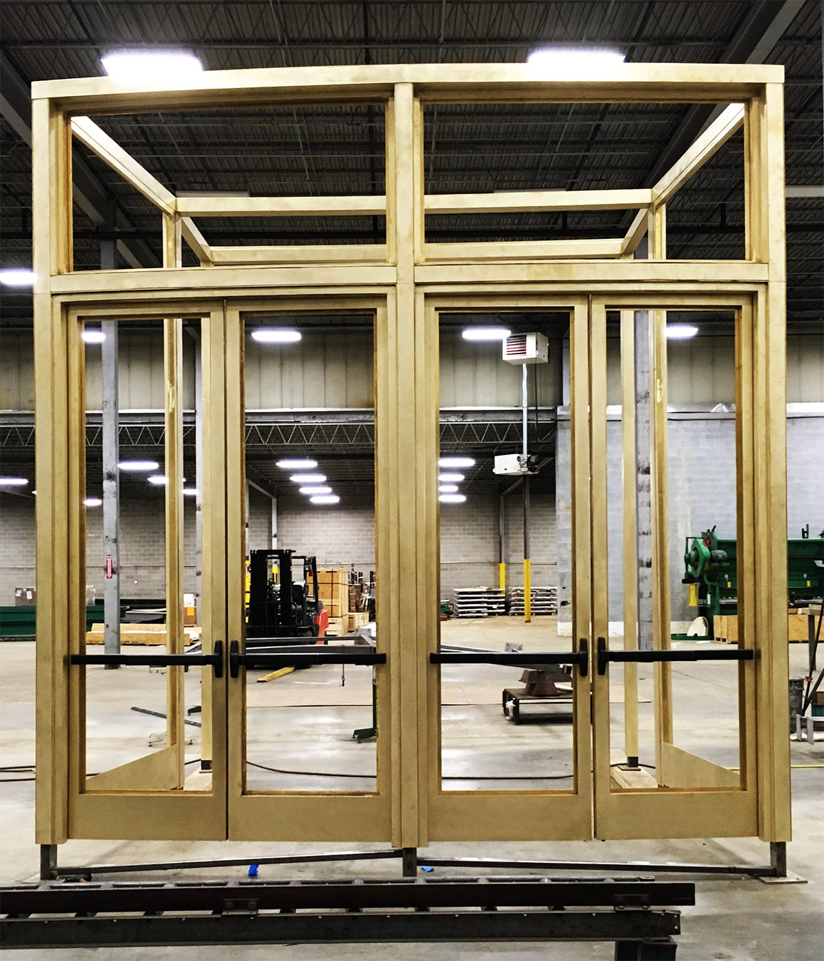Mockup of The Philadelphia Museum of Art's north vestibule, featuring Hope's custom bronze windows & doors