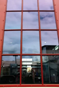 Hopes ONE55 Series Windows modernize, improve safety, while preserving structures historic window features, close up view.