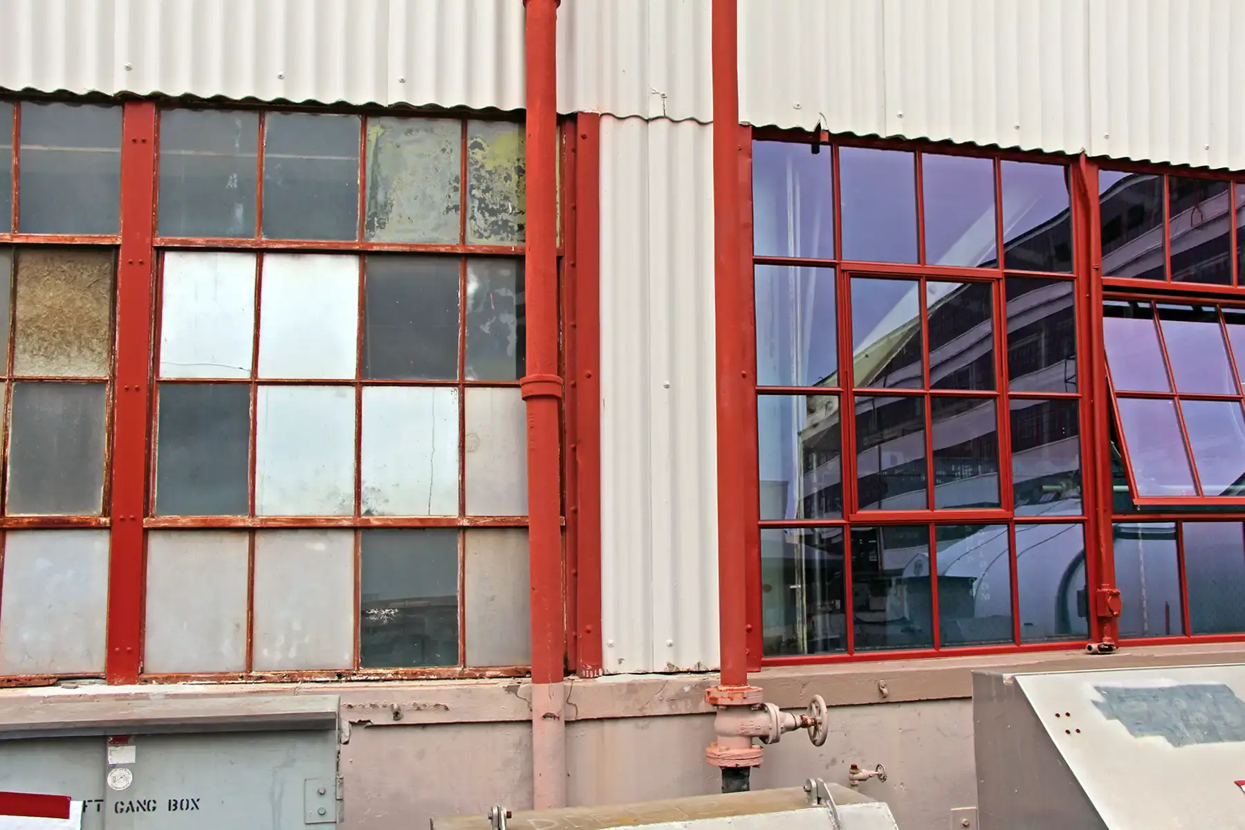 Hopes ONE55 Series Windows modernize, improve safety, while preserving structures historic window features, close up view.