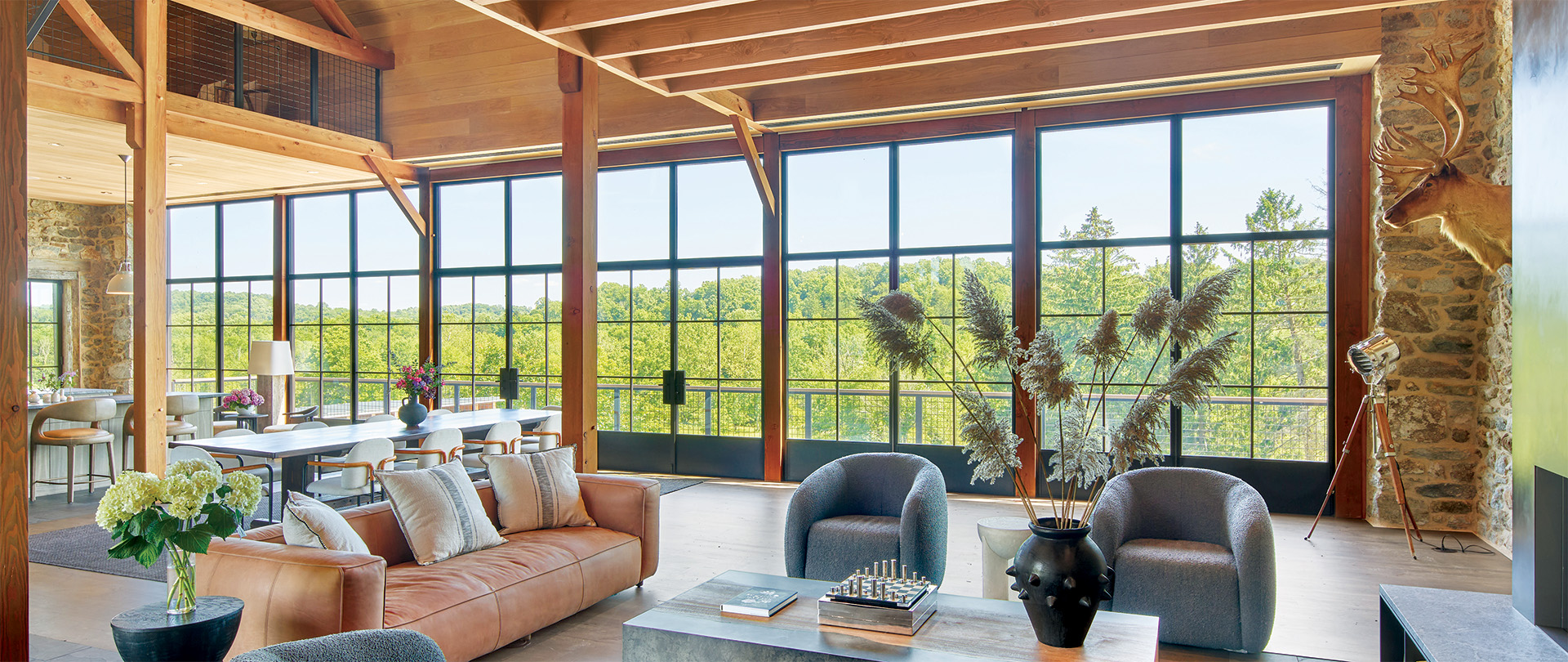 Resilient & graceful, hot-rolled steel windows and doors frames, provided by Hope's Windows