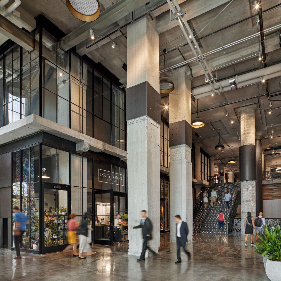 Interior of TimeOut Market, featuring Hope's custom steel widows and doors