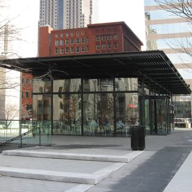 Citgarden St. Louis public space features Hopes durable steel windows & doors.