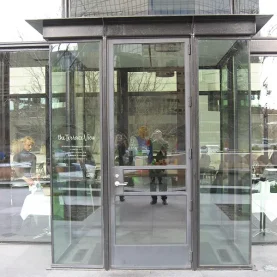 City Garden Cafe, St Louis, MO, high end entrance doors by Hopes Windows.