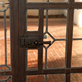 Vintage steel door handle and lock hardware