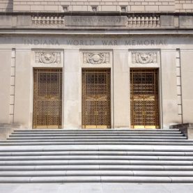 Indiana War Memorial building featuring Hopes custom historic replica bronze doors.