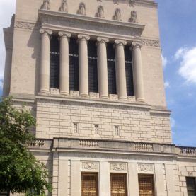 Indiana War Memorial building featuring Hopes custom historic replica bronze doors.