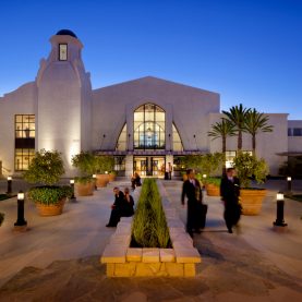 Multi-story Hopes steel windows and entrance doors in Santa Barbara, CA airport.