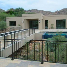 Hopes steel windows displayed on a modern desert home in Scottsdale, AZ.