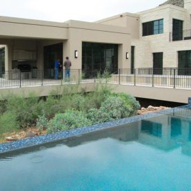 Hopes steel windows displayed on a modern desert home in Scottsdale, AZ.