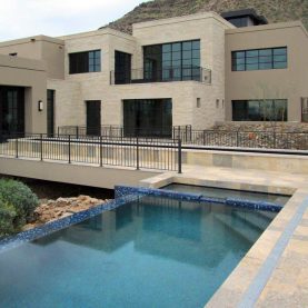 Hopes steel windows displayed on a modern desert home in Scottsdale, AZ.