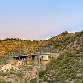 Dramatic desert home feature Hope's custom windows and doors.