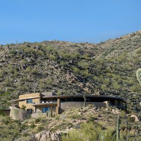 Hope's Windows used on a Scottsdale, AZ high-end residential building, outdoor desert photo.