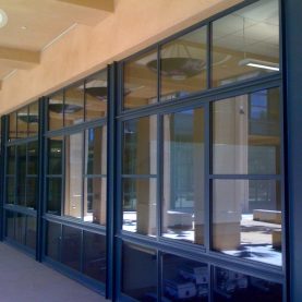 Stanford University SIEPR, fire-rated windows and doors, custom engineered window system