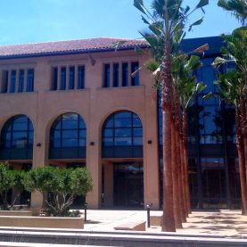 Stanford University SIEPR, fire-rated windows and doors, custom engineered window system