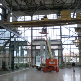 Urban Outfitters building interior, highlighted by new Hopes Windows and Doors.